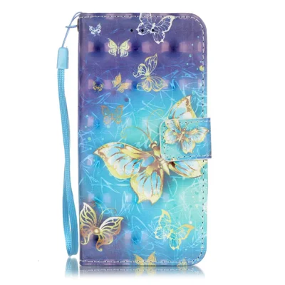 Patterned Leather Stand Flip Cover for iPhone SE (2020)/SE (2022)/8/7 4.7 inch - Beautiful Butterflies