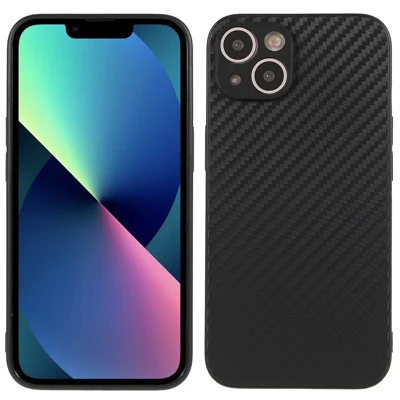 Antibegningskullstoffsstruktur Flexibelt TPU-hölje för iPhone 13 mini 5,4 tum