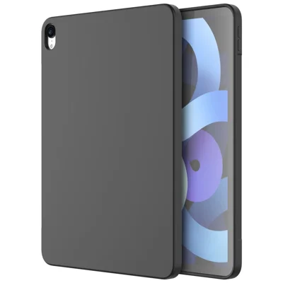 MUTURAL Drop-resistant Liquid Silicone+PC Microfiber Lining Protective Tablet Case Cover for iPad Air (2020)/Air (2022) - Black