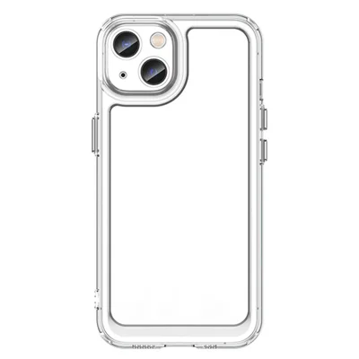 TPU + Acrylic Phone Case for iPhone 13 6.1 inch, Scratch-resistant Clear Cover with Independent PC Buttons - Transparent