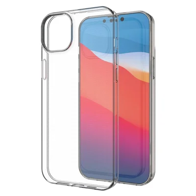 Capa TPU Macia para iPhone 14 Plus 6,7 Polegadas, Capa Transparente Ultrafina Anti-amarelamento
