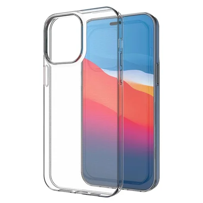 Transparent TPU-case til iPhone 14 Pro Max 6,7 tommer, 1,0 mm ekstra tyndt, faldsikret telefonbeskyttelsesdæksel