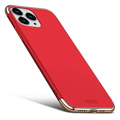 MOFI Guard Series For iPhone 13 Pro Max 6.7 inch Back Cover Detachable 3-in-1 Electroplating Hard PC Protective Case - Red