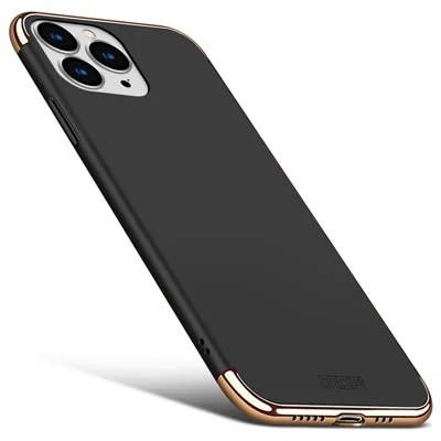 MOFI Guard Series Back Cover for iPhone 14 Pro Max, Detachable 3-in-1 Hard PC Electroplating Phone Case - Black