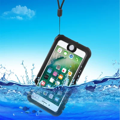 REDPEPPER PC + TPU Waterproof Case for iPhone 8 / 7 4.7 inch IP68 Underwater Sealed Dust-proof Cover - Black