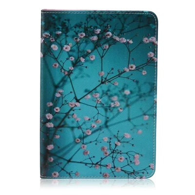 Pattern Printing Leather Wallet Cover With Stand for iPad mini 1 2 3 - Tree with Flowers