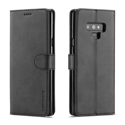 LC.IMEEKE Wallet Stand Leather Protective Case for Samsung Galaxy Note 9 - Black