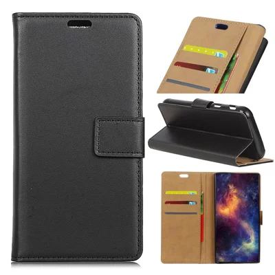 Wallet Stand Flip Magnetic PU Leather Phone Cover for Samsung Galaxy S10e - Black