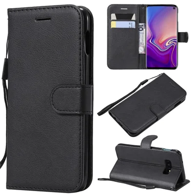 Wallet Leather Stand Case for Samsung Galaxy S10e - Black