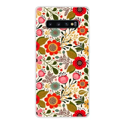 Pattern Printing TPU Case for Samsung Galaxy S10 - Vivid Flowers