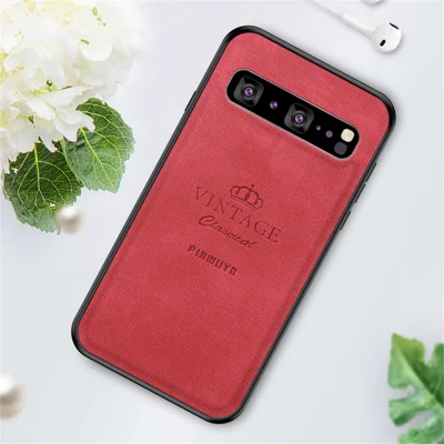 PINWUYO Honorable Series PU Leather Coated PC + TPU Hybrid Case for Samsung Galaxy S10 5G - Red