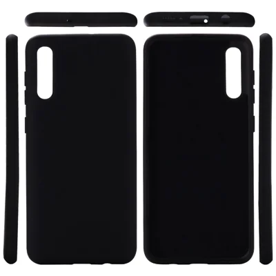 Vloeibaar siliconenhoesje voor Samsung Galaxy A50/A50s/A30s - Zwart