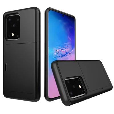 Tarjeta Slot PC + TPU Combo Back Shell para Samsung Galaxy S20 Ultra - Negro