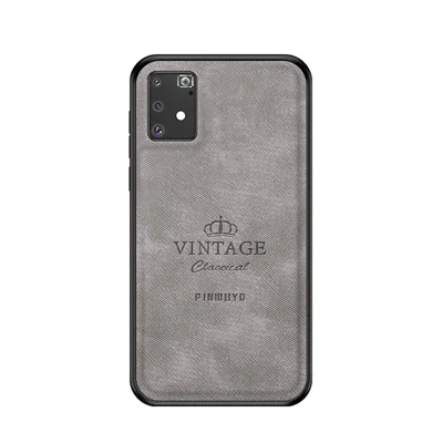 PINWUYO Honorable Series Anti-fall Hybrid Back Shell for Samsung Galaxy A91/S10 Lite - Grey