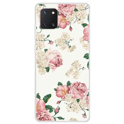 Pattern Printing Soft TPU Phone Protective Cover for Samsung Galaxy A81/Note 10 Lite/M60S - Plum Blossom
