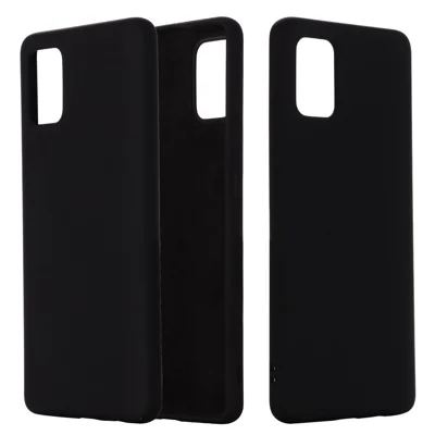 Shockproof Liquid Silicone Cover Phone Case for Samsung Galaxy A41 (Global Version) - Black