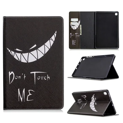 Pattern Printing Flip Leather Wallet Tablet Shell for Samsung Galaxy Tab S6 Lite (2020) P610 P615 / (2022) / (2024) - Don't Touch Me
