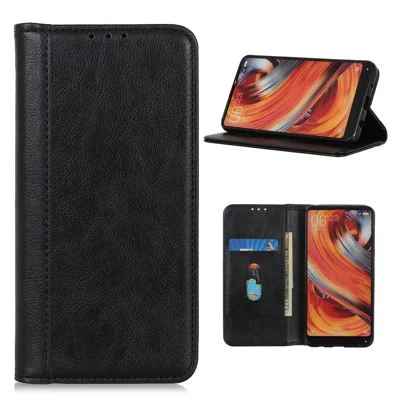 Couvercle en Cuir Divisé en Peau Litchi Auto-absorbé Pour Samsung Galaxy S20 FE / S20 Édition de Ventilateur / S20 FE 5g / S20 Édition de Ventilateur 5g / S20 Lite / S20 Édition de Ventilateur - le Noir