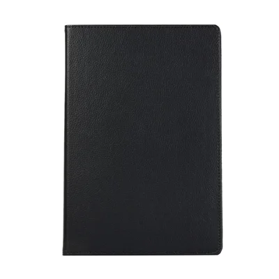 Litchi Skin Leather Shell Case with Rotating Stand for Samsung Galaxy Tab S10+ / S9+  / S8+ / S7+ / S7 FE - Black