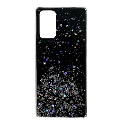 Sparkle Starry Sky Epoxy TPU Shell Case for Samsung Galaxy Note20 4G/5G - Black