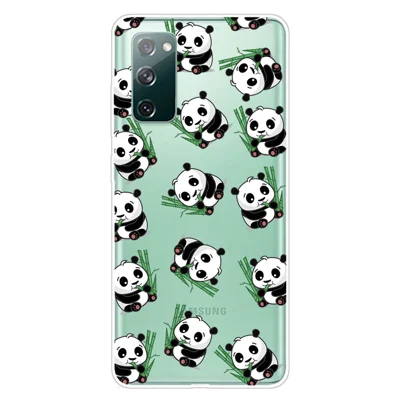 Printing Skin IMD TPU Cover for Samsung Galaxy S20 FE 4G/5G/S20 Lite/S20 FE 2022 - Pandas Eating Bamboos