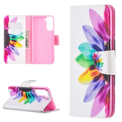 Hot Style Pattern Printing Stand Phone Case Cover for Samsung Galaxy S21+ 5G - Flower