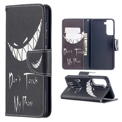 Faddish Pattern Printing Stand Leather Case Cover for Samsung Galaxy S21 4G/5G - Teeth