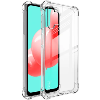 IMAK Shockproof Airbag TPU Shell + Anti-Scratch Screen Protector Film for Samsung Galaxy A32 5G / M32 5G - Transparent