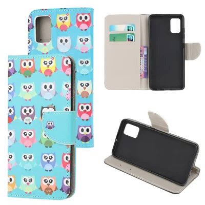 Printing Cross Texture Stand Protector for Samsung Galaxy A52 4G/5G / A52s 5G Leather Cover - Owls