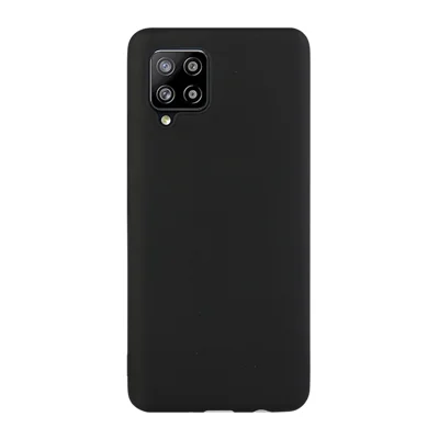 Candy Color Soft TPU Phone Cover for Samsung Galaxy A42 5G - Black