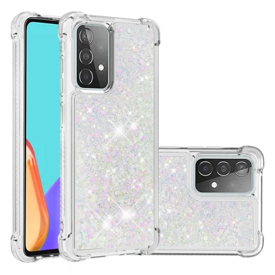 TPU Anti-scratch Dynamic Quicksand Cover Shell for Samsung Galaxy A52 4G/5G / A52s 5G - White