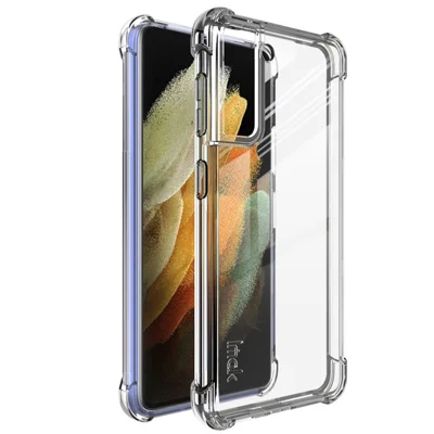 IMAK Airbag Drop Proof TPU Soft Case [with Screen Protector] for Samsung Galaxy S21 4G/5G - Transparent