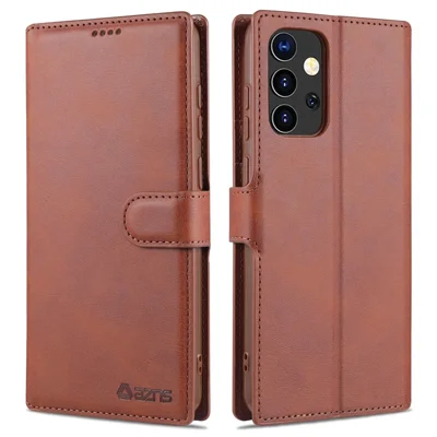 AZNS For Samsung Galaxy A52 4G/5G / A52s 5G Protective Case Leather Shell Cell Phone Cover with Wallet Stand - Brown