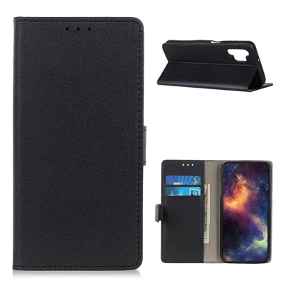 PU Leather Telefoonhoesje met Portemonnee en Stand voor Samsung Galaxy A32 4G (EU-versie) - Zwart
