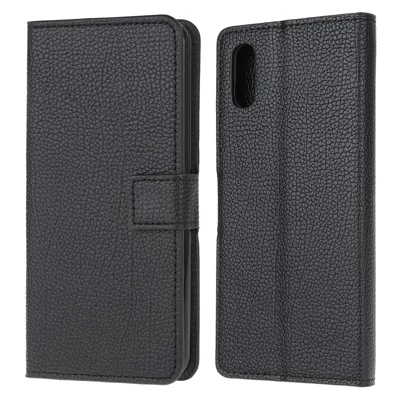 Litchi Texture Wallet Stand Leather Shell Cover for Samsung Galaxy Xcover 5