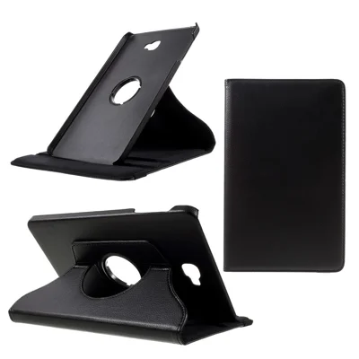 Litchi Texture Rotary Stand Leather Tablet Case para Samsung Galaxy Tab A 10.1 (2016) T580 T585 - Preto