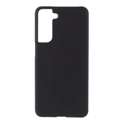 Rubberized Plastic Case Hard Cell Phone Cover for Samsung Galaxy S21 FE - Black
