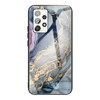 Stootvaste marmeren patroon gehard glas + TPU telefoonhoesje voor Samsung Galaxy A32 4G (EU-versie) - Stijl E