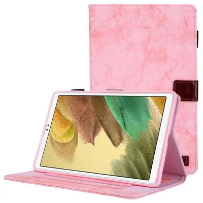 Cloth Texture Leather Stand Tablet Cover for Samsung Galaxy Tab A7 Lite 8.7-inch SM-T220 (Wi-Fi)/SM-T225 - Pink
