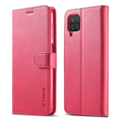 LC.IMEEKE Wallet Design Leather Phone Stand Case Protector for Samsung Galaxy A22 4G (EU Version) - Rose