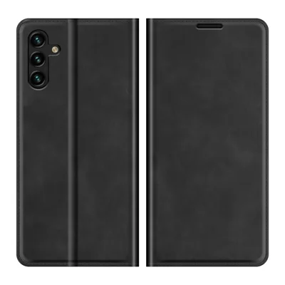 Folio Flip Lederen Cover Beschermlaars Portemonnee voor Samsung Galaxy A13 5G / A04s 4G (164,7 mm) - Zwart