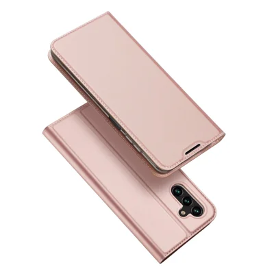DUX DUCIS Skin Pro Series PU Leather Stand Flip Protective Cover with One Card Slot for Samsung Galaxy A13 5G / A04s 4G (164.7mm) - Pink