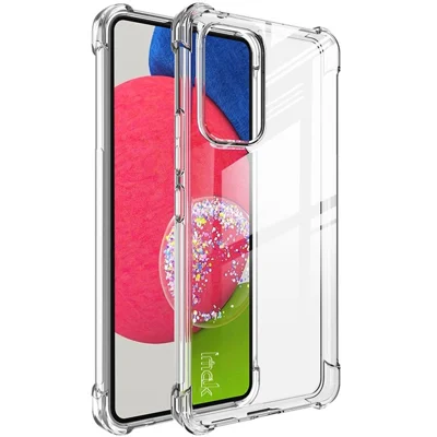 IMAK for Samsung Galaxy A53 5G Enhanced Four Corners Anti-fall TPU Phone Case Cover with Screen Protector - Transparent