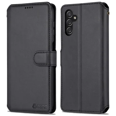 AZNS Buchständer-PU-Lederhülle mit magnetischem Verschluss, Klapp- und Mappenhülle für Samsung Galaxy A13 5G / A04s 4G (164,7 mm) – Schwarz