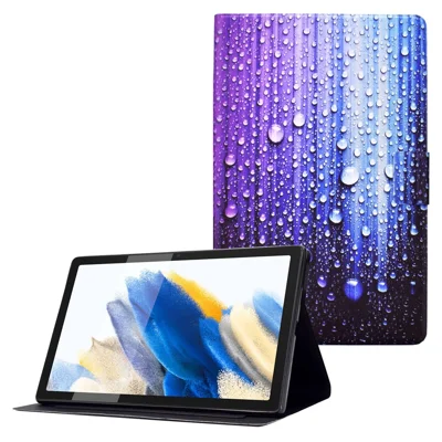 For Samsung Galaxy Tab A8 10.5 (2021) / A8 10.5 (2022) X200 / X205, Pattern Printing Tablet Leather Case Card Holder Cover with Stand - Water-drop