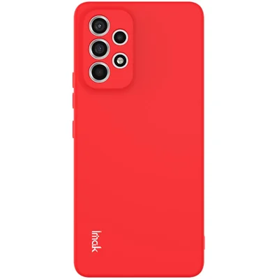 IMAK UC-2 Series for Samsung Galaxy A53 5G Solid Color Soft TPU Slim Fit Mobile Phone Case Cover - Red
