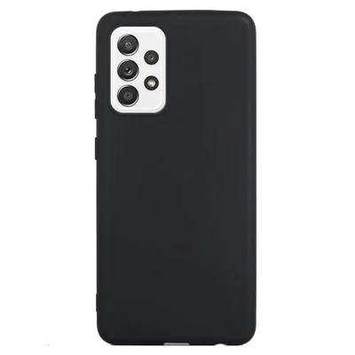 For Samsung Galaxy A53 5G Candy Color Matte TPU Phone Protective Case Anti-drop Back Cover - Black