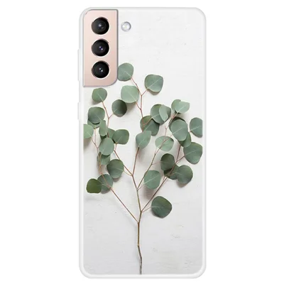 Shockproof Phone Case for Samsung Galaxy S22 5G Pattern Printed Anti-Scratch Cover Shell Soft TPU Phone Protector - Leaves