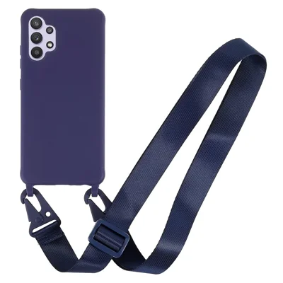 Voor Samsung Galaxy A32 4G (EU-versie) Precieze Uitsnijding Mat Froste Telefoonhoesje Krasbestendig Zachte TPU Achterkant - Donkerblauw