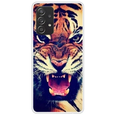 Gemusterter Slim-Hülle für Samsung Galaxy A33 5G, stoßfest, TPU-Telefonhülle - Tiger